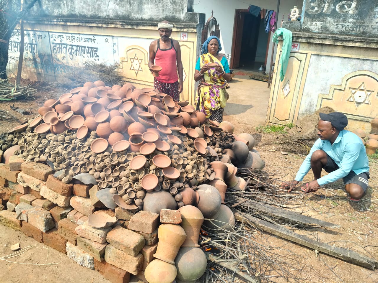 Potters' wheels of hope are turning; diyas will illuminate their homes this Diwali, bringing prosperity. Potters from Gureda village have been making clay diyas for 30 years