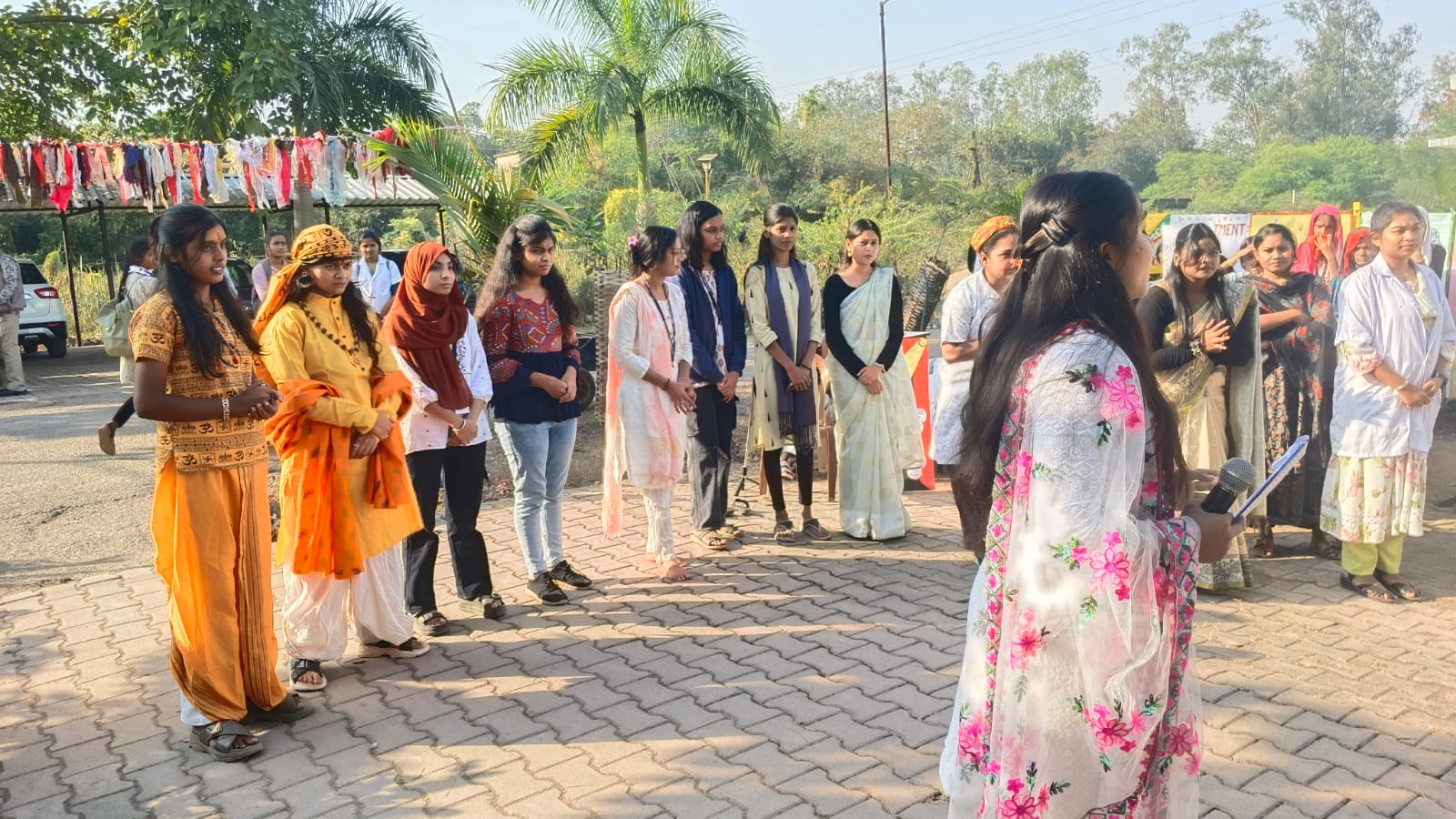 Under the Creative Corner in the Girls College, the girl students displayed their skills along with their studies