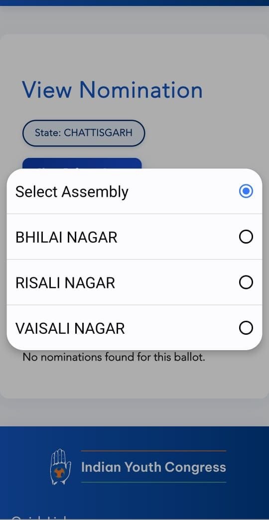 Chhattisgarh Youth Congress organizational elections